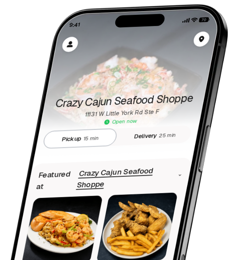Crazy Cajun Seafood Shoppe app preview