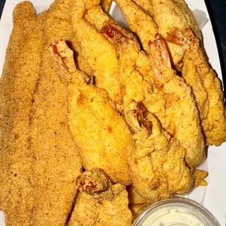 1 Fish & Popcorn Shrimp